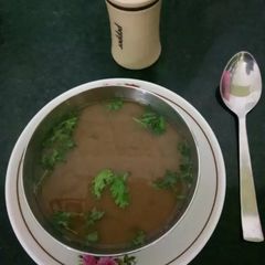 Instant horse gram soup A picture of Instant horse gram soup.