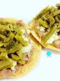 Tostadas de nopales y frijoles