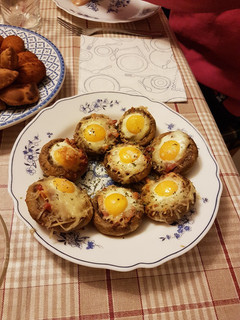 Una foto de Champiñones rellenos