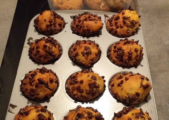 Muffins aux pépites de chocolat