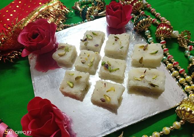 Coconut milk barfi