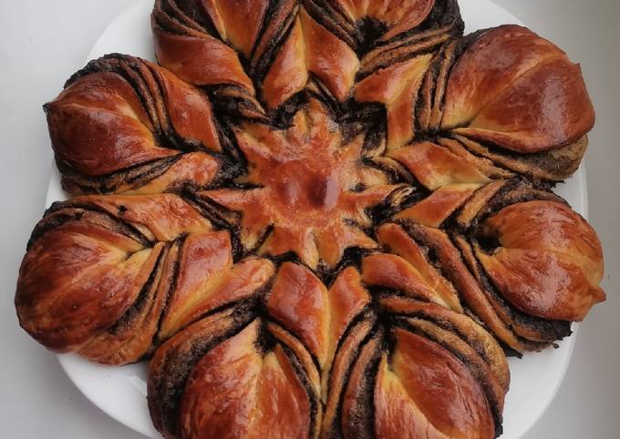 Пирог «снежинка» с шоколадной пастой