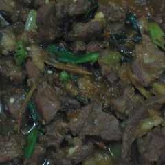 รูปของ Krengsengan daging kambing.#kita berbagi