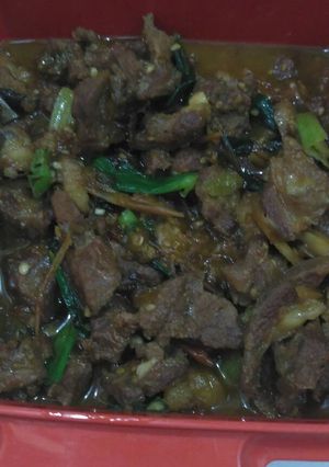 Foto resep Krengsengan daging kambing.#kita berbagi