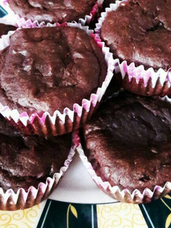 Banános-fehérjés csokis muffin recept fotója
