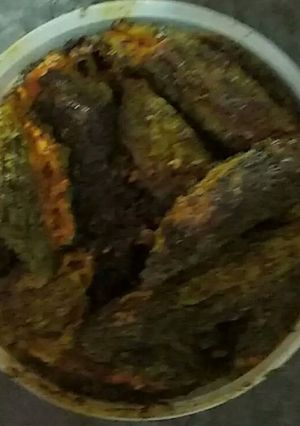 A picture of Stuffed Karela Sabji.