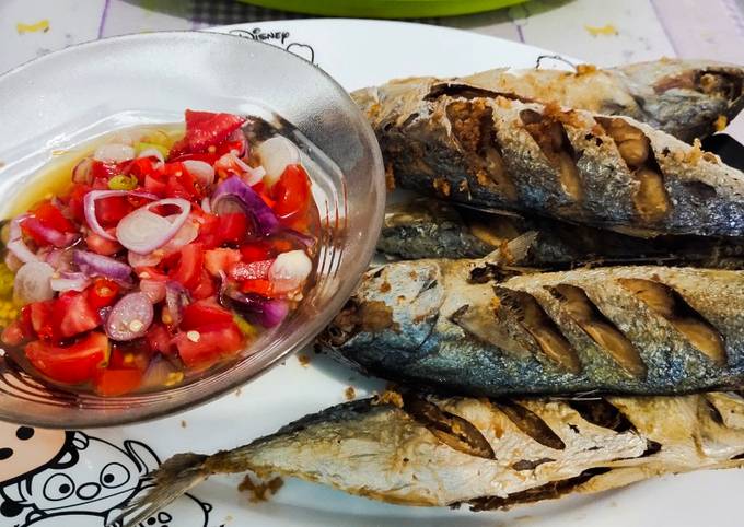 Goreng Ikan kembung banyar sambal dabu dabu