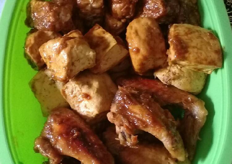 Bacem ayam,tahu dan tempe