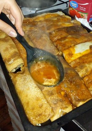 Una foto de Canelones de acelga y pechuga de pollo💕