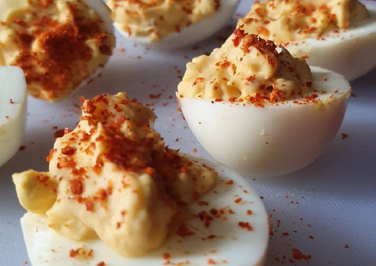 Cara Bikin Classic Deviled Eggs (diet) #snack 🇷🇺, Enak Banget