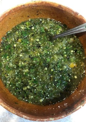 Una foto de Chile macho verde