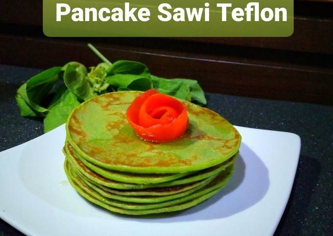 Langkah Mudah Masakan Resep Pancake Sawi Teflon