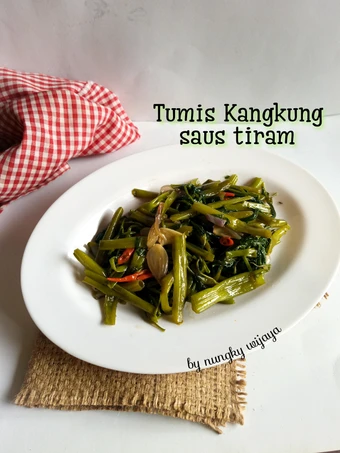 Cara Gampang Membikin Resep Tumis kangkung saus tiram yang Lezat Sekali Anti Ribet, Mantap Sekali