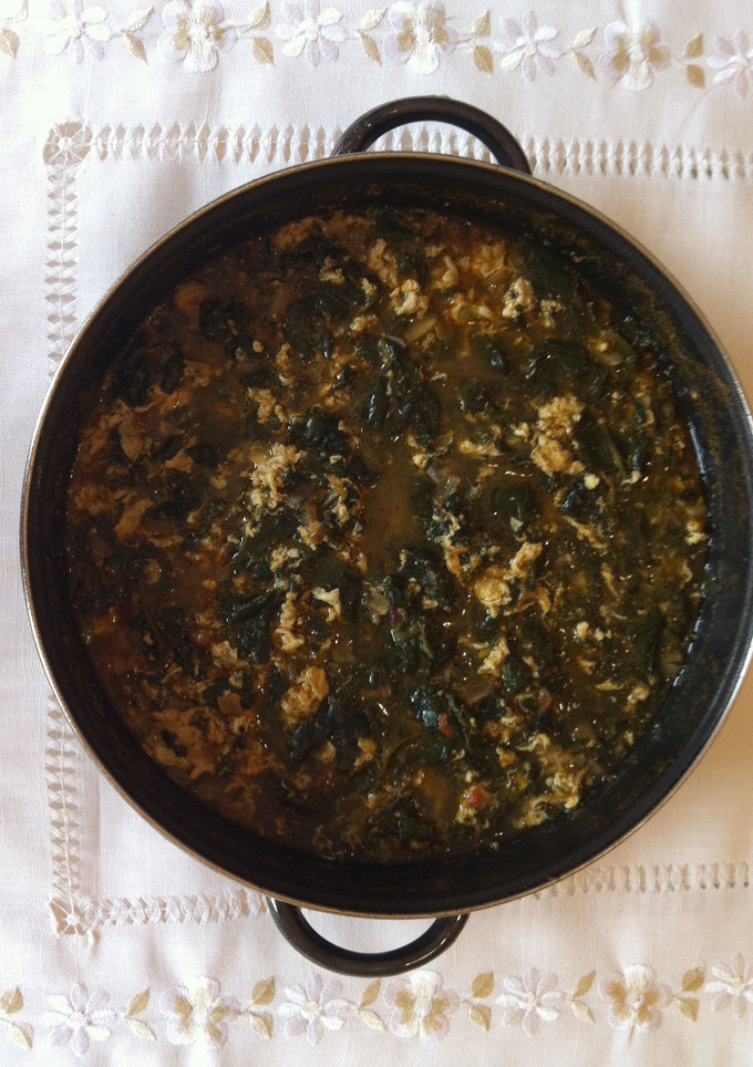 Una foto de Espinacas en salsa