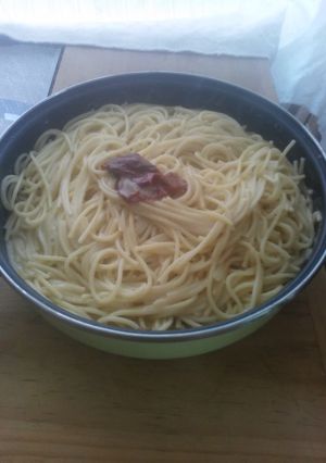 Una foto de Espagueti con crema de Chipotle