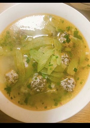 Hình của món Canh mọc dọc mùng (bạc hà).