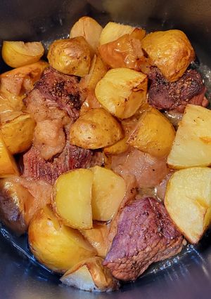Zdjęcie przepisu Cook4me: Szynka z jabłkami.