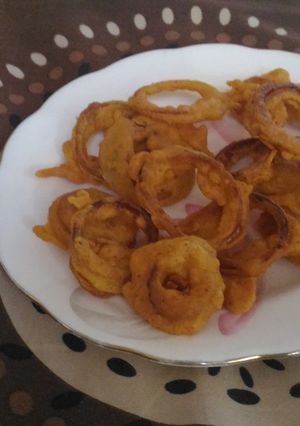 A picture of Crispy onion rings.