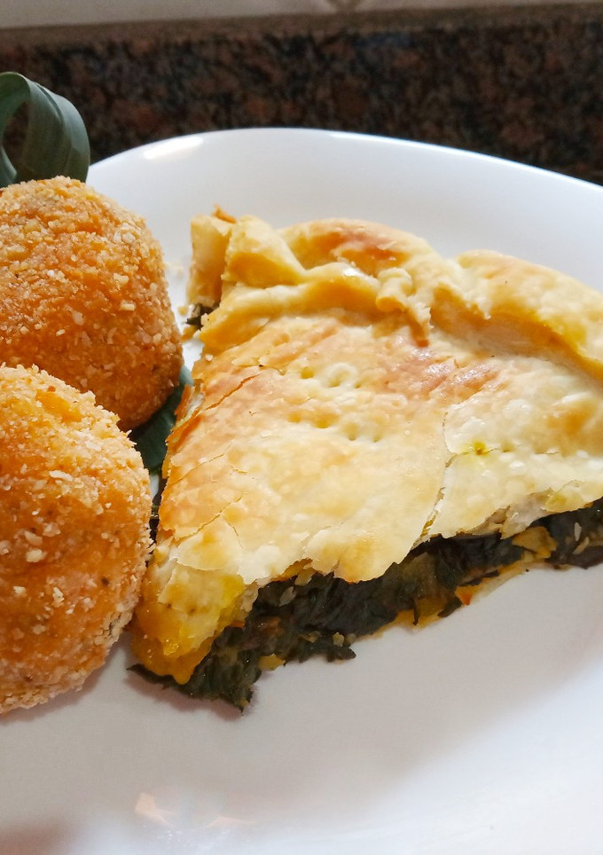 Una foto de Tarta de verduras (relleno sin lácteos y sin huevos)