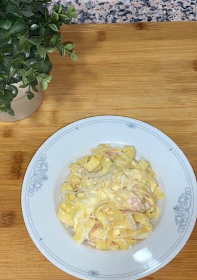 Una foto de Pasta Carbonara
