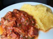 A picture of mushroom polenta