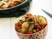 A picture of chinese pineapple chicken