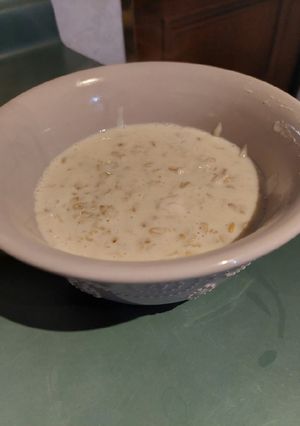 Una foto de Porridge proteico de almendras