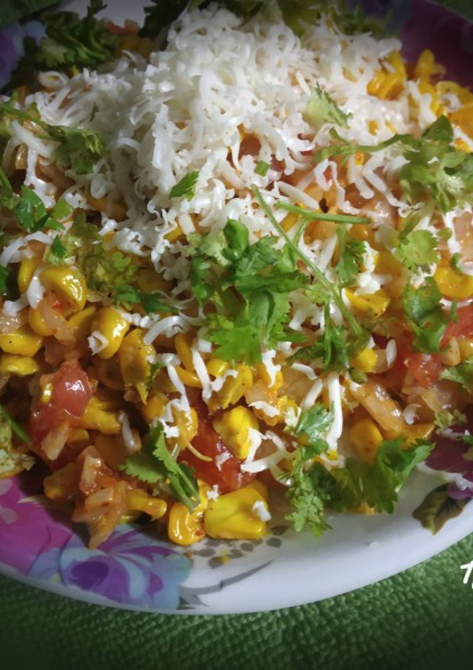 કોર્ન ચાટ(sweet corn chaat Recipe in Gujarati) રેસીપી મુખ્ય ફોટો
