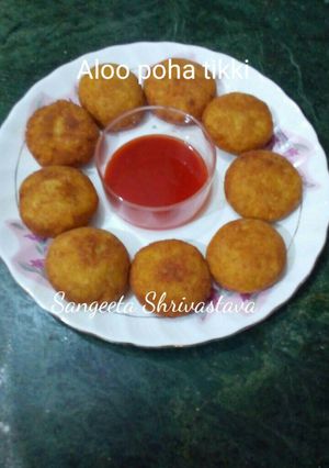 A picture of Poha aloo tikki.
