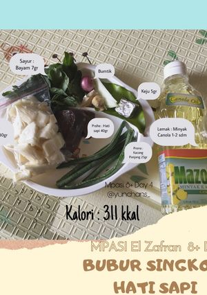 Foto resep Mpasi 8+ Day 4 : Bubur Singkong Hati Sapi