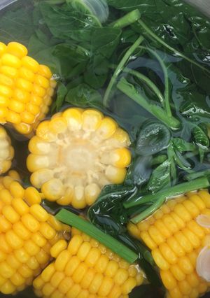 Foto resep Sayur bening bayam ndeso