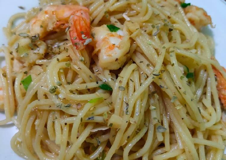 Spaghetti Garlic Udang