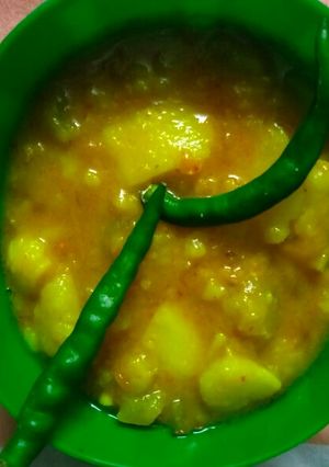 A picture of Parwal aloo ki sabzi.