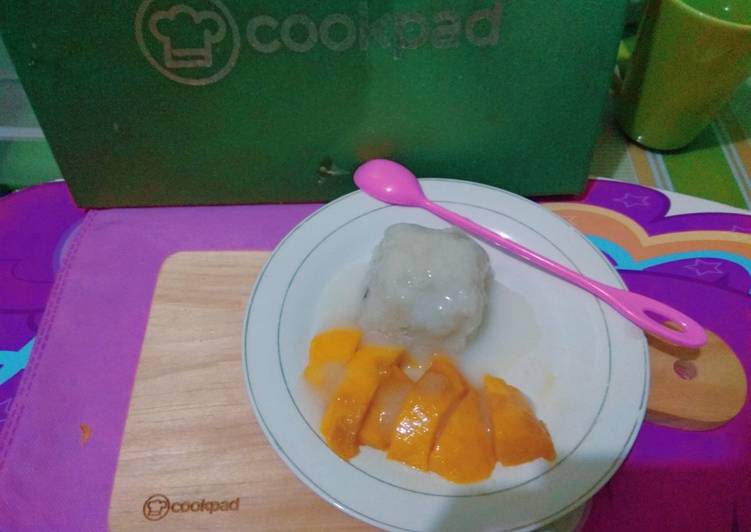 Resep Thai Mango Sticky Rice Ketan Mangga Saus Vla Oleh Aini Mama Tararegianusa Cookpad