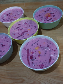 Foto resep Es Teler Santan (Buah Naga, Mangga, Agar-Agar)