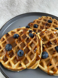 Una foto de Waffles de avena