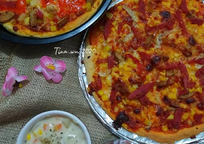 Resep Pizza dan cream soup rumahan sederhana Anti Gagal