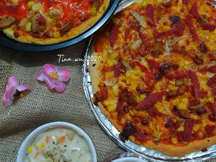 Resep Pizza dan cream soup rumahan sederhana Anti Gagal