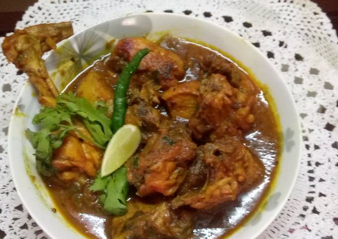 Chicken Curry Bengali Style Recipe By Dhrubajyoti Chakraborty Cookpad