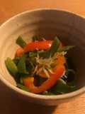 Stir fried green pepper and jako（dried young sardines）