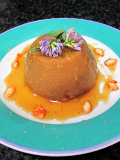 Una foto de Gelatina de semillas frescas de calabaza al ron