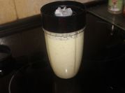 Una foto de batido de pera