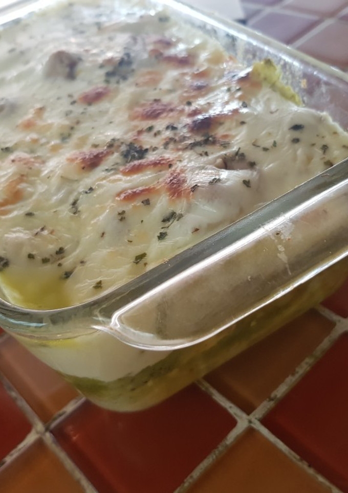 Una foto de Pastel azteca de atún con un toque fancy (pero sale barato) deli