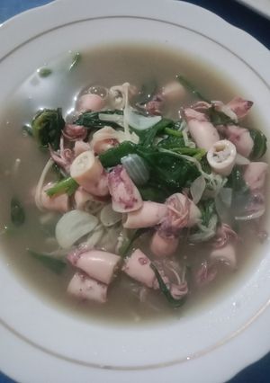 Foto resep Cah Daun Ginseng Cumi Asin