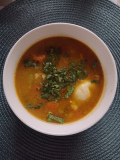 Una foto de Sopa con huevo