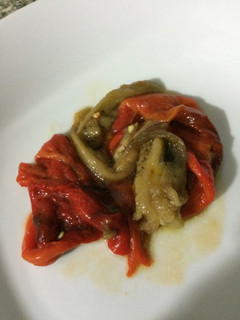 Una foto de Asadillo de pimiento y berenjena