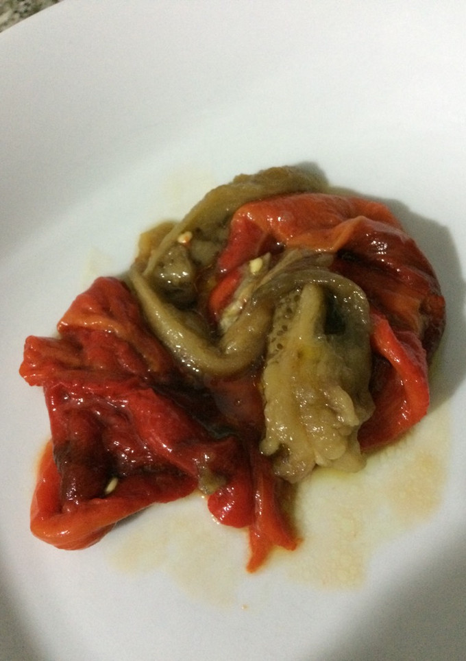 Una foto de Asadillo de pimiento y berenjena