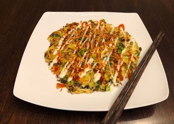 Unique Cuisine Nias Okonomiyaki Japanese Savory Pancake Delicious Nutritious