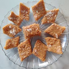 A picture of Milk cake from Leftover Ghee.