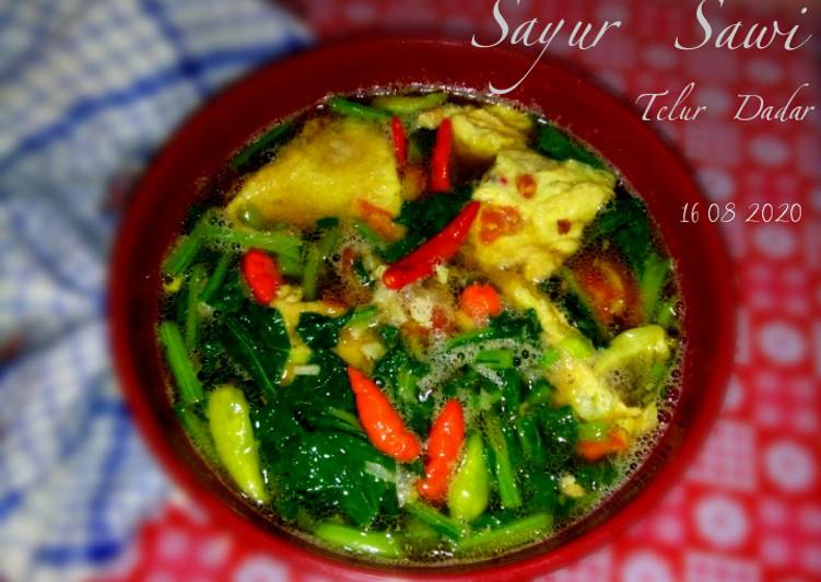 Resep #Sayur sawi&amp;Telur dadar👌 Anti Gagal